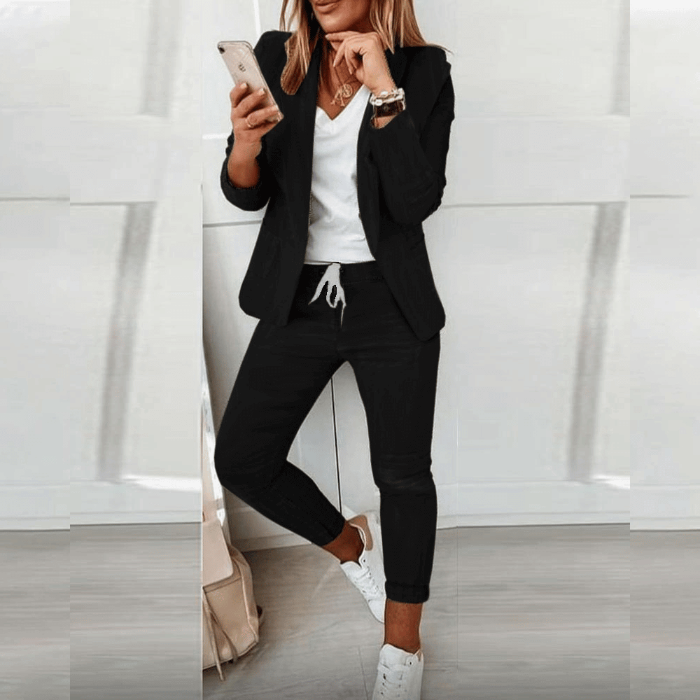 Vera Set | Tweedelige Dames Set met Getailleerd Jasje en Elegante Broek