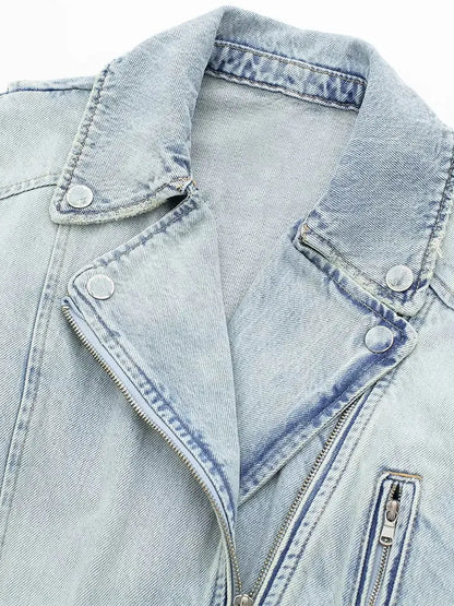 Adriana - Korte Jas Denim Chic | Stijlvolle Spijkerjas met Losse Pasvorm voor Ieder Seizoen