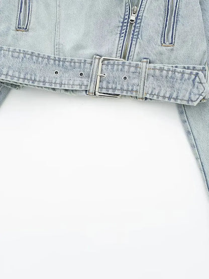 Adriana - Korte Jas Denim Chic | Stijlvolle Spijkerjas met Losse Pasvorm voor Ieder Seizoen