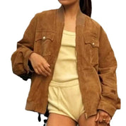 Gianna Suède Bomberjack | Luxe Damesjas van Zacht Wildleer met Tijdloos Design