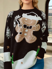 Sofia Kersttrui | Rode Damestrui met Kerstkoek motief en Feestelijke Details