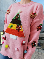 Stella Kerst Trui | Warme Damestrui met 3D Kerstdetails en Feestelijke Look