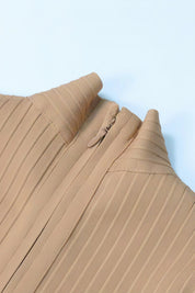 Valentina Jurk | Stijlvolle Midi-Jurk met Opstaande Kraag en Elegante Pasvorm