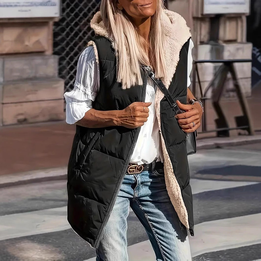 Chiara Wendejas voor Dames | Warme Sherpa Jas met Twee Draagopties