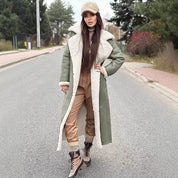 Francesca Fleecejas | Lange Dames Jas van Zacht Fleece met Klassieke Kraag en Elegante Pasvorm