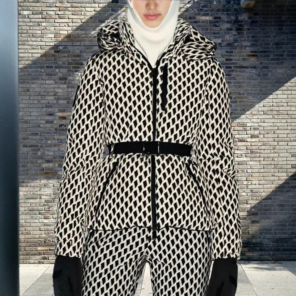 Valeria Winterjas | Warme Damesjas met Hoge Kraag en Tailleceintuur