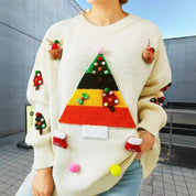 Stella Kerst Trui | Warme Damestrui met 3D Kerstdetails en Feestelijke Look