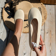 Dames Orthopedische Balletschoenen Gesloten Neus Zachte Zool Comfortabel Dagelijks - Khaki / Wit / Zwart - Maelen