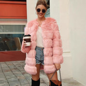 Chiara Kunstbont Jas | Luxe Dames Jas van Zacht Faux Fur met Volumineuze Mouwen en Elegante Pasvorm