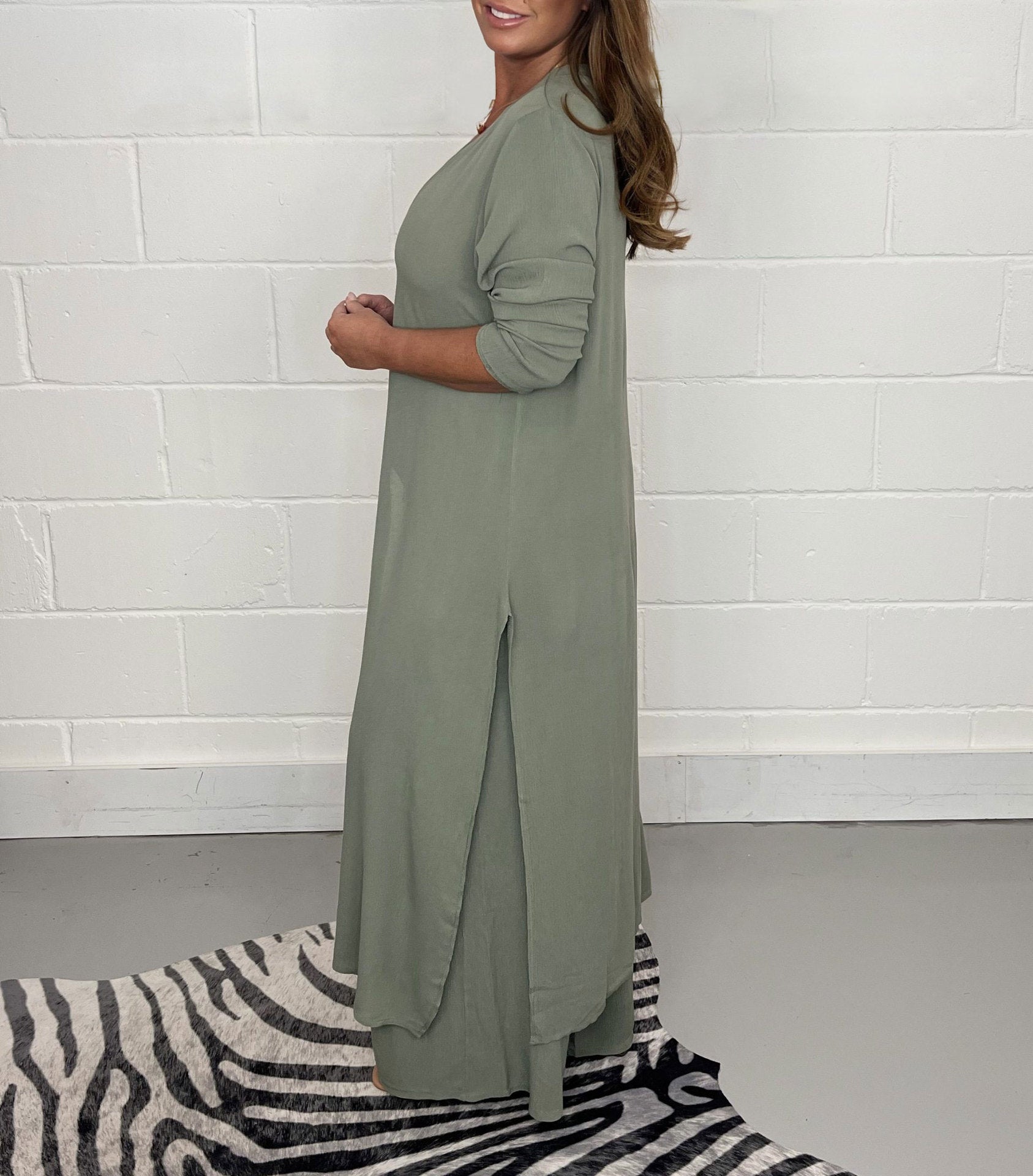 Alejandra Set | Casual V-Hals Dames Set met Tuniek en Wijde Broek