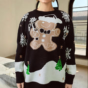 Sofia Kersttrui | Rode Damestrui met Kerstkoek motief en Feestelijke Details