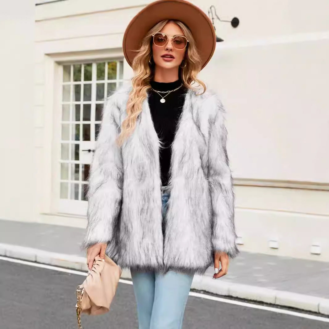 Arianna Kunstbont Jas | Luxe Dames Jas van Zacht Faux Fur met Open Pasvorm en Elegante Look