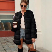 Chiara Kunstbont Jas | Luxe Dames Jas van Zacht Faux Fur met Volumineuze Mouwen en Elegante Pasvorm