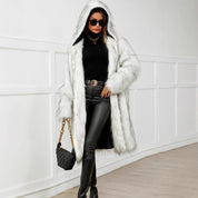 Alessia Kunstbont Jas | Luxe Dames Jas van Zacht Faux Fur met Wijde Pasvorm en Glanzende Voering