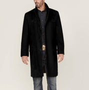 Lorenzo Wool Overcoat | Getailleerde Herenjas van Wolmix met Revers en Flapzakken