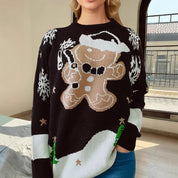 Sofia Kersttrui | Rode Damestrui met Kerstkoek motief en Feestelijke Details