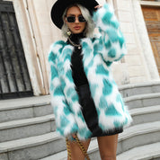 Chiara Kunstbont Jas | Trendy Dames Jas van Zacht Faux Fur met Uniek Patroon en Comfortabele Pasvorm