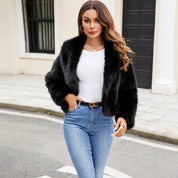 Elisa Faux Fur Jas | Elegante Damesjas van Zacht Imitatiebont met Trendy Pasvorm