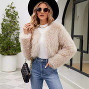 Chiara Faux Fur Jas | Elegante Dames Kort Jas van Zacht Imitatiebont