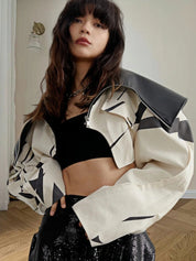 Elena Utility Jas | Oversized Damesjas met Trendy Print en Functionele Details