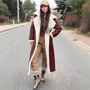 Francesca Fleecejas | Lange Dames Jas van Zacht Fleece met Klassieke Kraag en Elegante Pasvorm