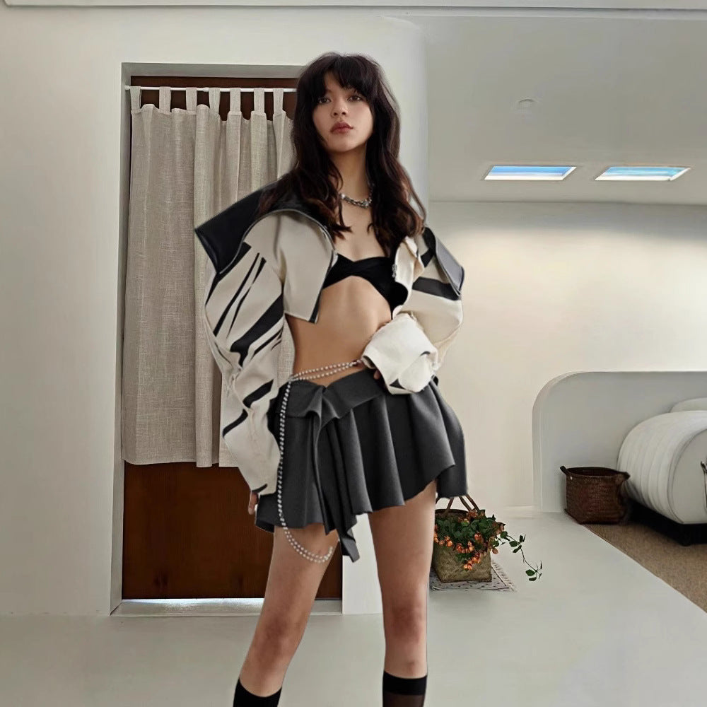 Elena Utility Jas | Oversized Damesjas met Trendy Print en Functionele Details