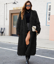 Elisa Kunstbont Jas | Lange Dames Jas van Zacht Faux Fur met Tijdloos Elegant Design