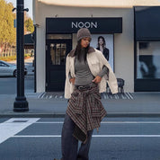 Valentina Suède Jas | Trendy Damesjas met Afneembare Bontkraag