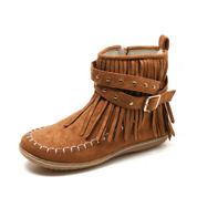 Lucia Enkellaarsjes | Boho Cowboylaarsjes voor Dames met Franje en Metalen Studs