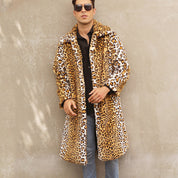 Giulia Luipaard Jas | Lange Dames Jas van Zacht Kunstbont met Trendy Dierenprint en Warme Pasvorm