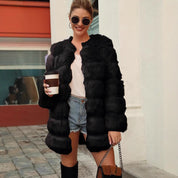 Chiara Kunstbont Jas | Luxe Dames Jas van Zacht Faux Fur met Volumineuze Mouwen en Elegante Pasvorm