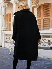 Alessia Teddy Jas | Oversized Dames Jas van Zacht Teddy Fleece met Capuchon en Knopen