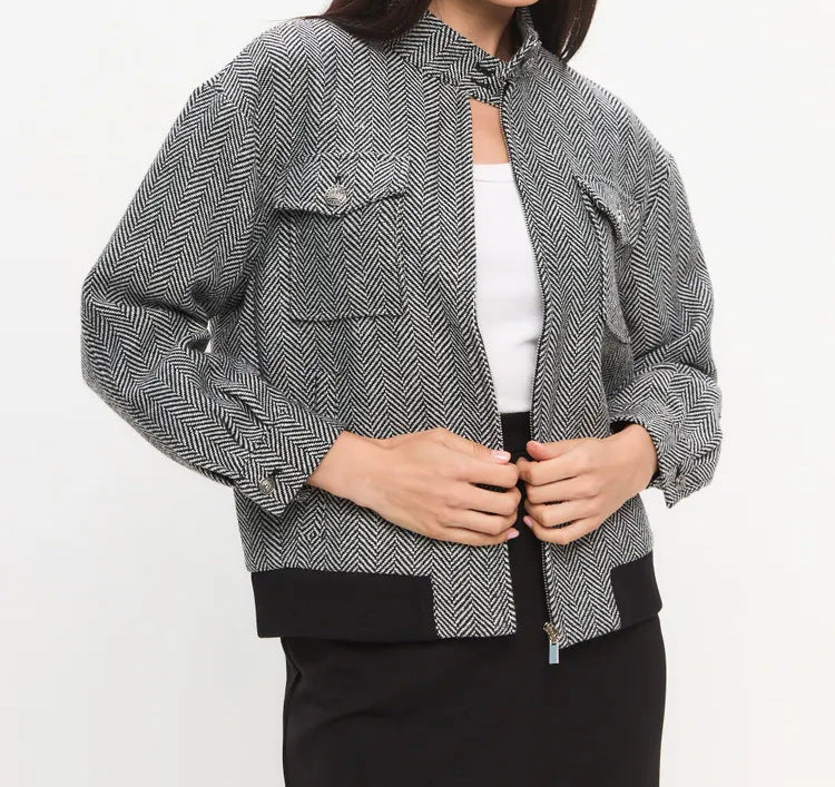 Giulia Gewatteerde Jas | Sportieve Tussenjas voor Dames met Chevron-Design