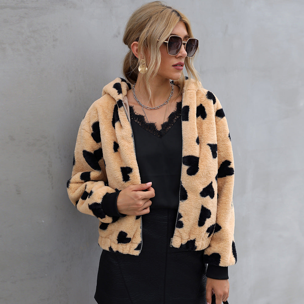 Giulia Fleecejack | Warme Damesjas van Zacht Fleece met Kap en Rits