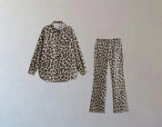 Alessia Broek | Wijde Damesbroek met Leopardenprint en Elastische Taille