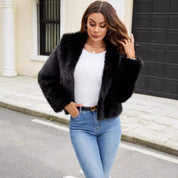 Elisa Faux Fur Jas | Elegante Damesjas van Zacht Imitatiebont met Trendy Pasvorm