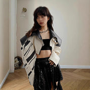 Elena Utility Jas | Oversized Damesjas met Trendy Print en Functionele Details