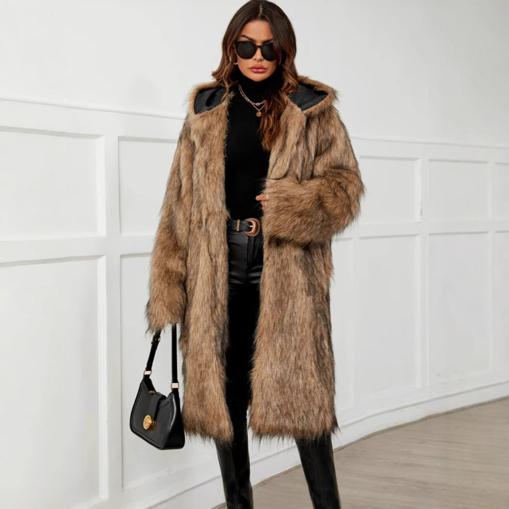 Alessia Kunstbont Jas | Luxe Dames Jas van Zacht Faux Fur met Wijde Pasvorm en Glanzende Voering