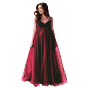 Fudus Zwangerschapsjurk | Elegant Transparant Gewaad met Empire-Taille en Parelaccenten