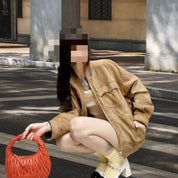 Gianna Suède Bomberjack | Luxe Damesjas van Zacht Wildleer met Tijdloos Design