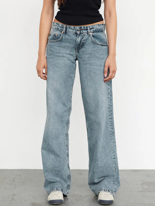 Giulia Jeans | Dames Baggy Mom Jeans met Lage Taille en Y2K-Stijl
