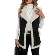 Francesca Wolmantel voor Dames | Elegante Lange Bodywarmer met Zachte Kraag en Tijdloze Pasvorm