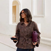 Francesca Utility Jas | Trendy Damesjas met Tailleceintuur en Functionele Details