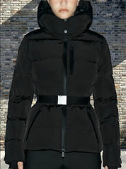 Valeria Winterjas | Warme Damesjas met Hoge Kraag en Tailleceintuur