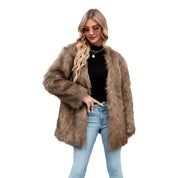Arianna Kunstbont Jas | Luxe Dames Jas van Zacht Faux Fur met Open Pasvorm en Elegante Look