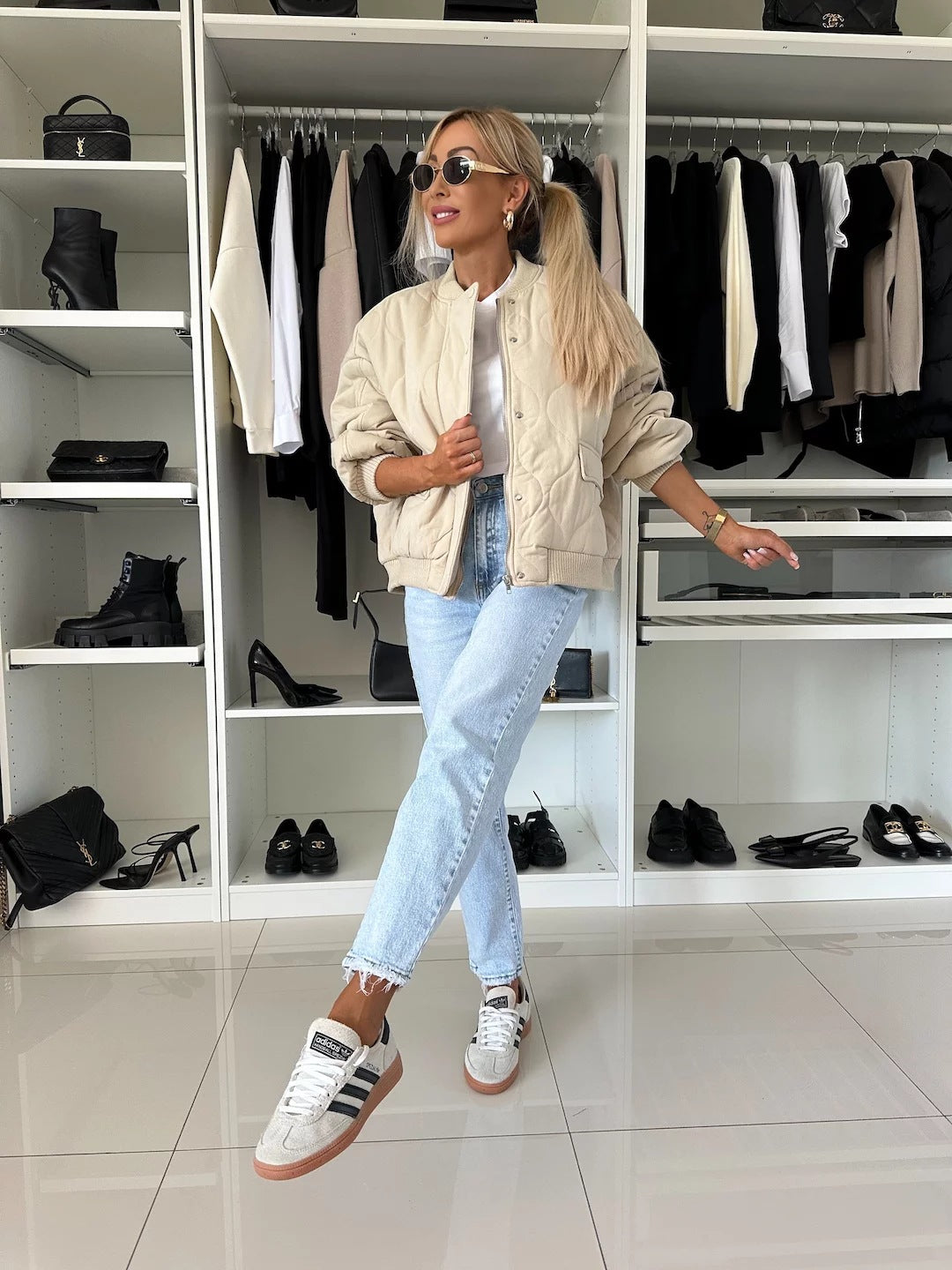 Sienna Gewatteerde bomber winterjas dames – oversized quilted jas met casual look