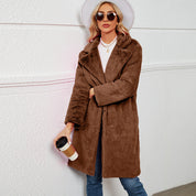 Elena Fleecejas | Oversized Dames Jas van Zacht Fleece met Elegante Kraag en Comfortabele Pasvorm