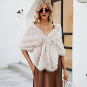 Serena Stola | Luxe Dames Stola van Zacht Kunstbont met Elegante Volumineuze Look