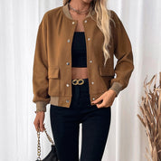 Fudus Collegejack | Sportieve Dames Jack met Drukknopen en Comfortabele Pasvorm