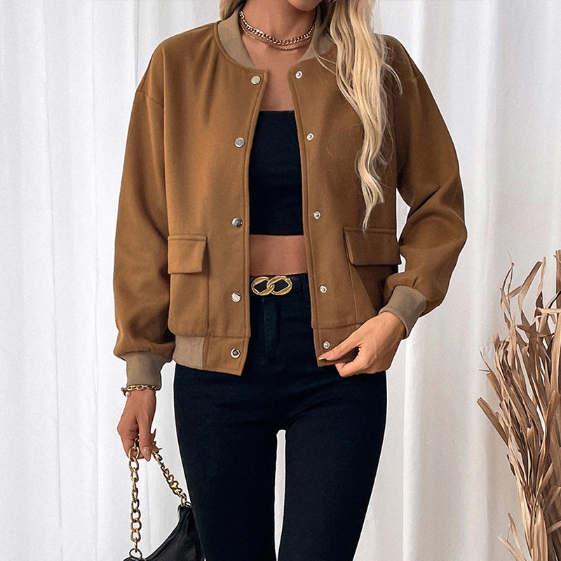 Fudus Collegejack | Sportieve Dames Jack met Drukknopen en Comfortabele Pasvorm